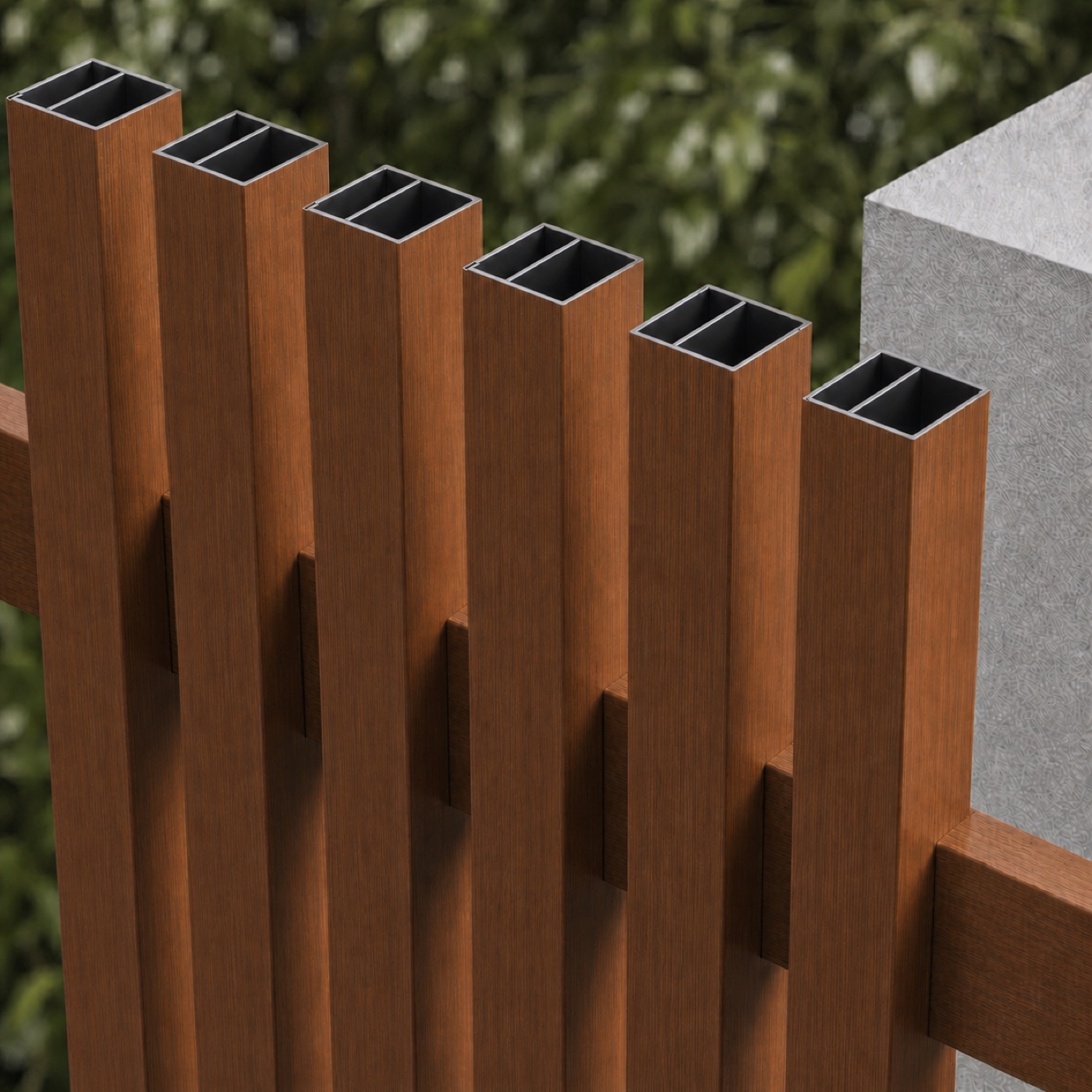 Aluminium Batten finish preview in Wood #3537