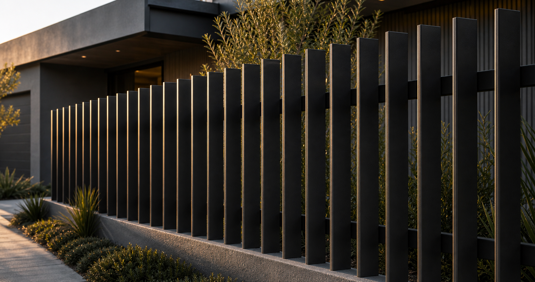 65x16mm aluminium blade fence detail for Canberra projects