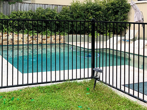 Heriton flat top aluminium fence panel product image