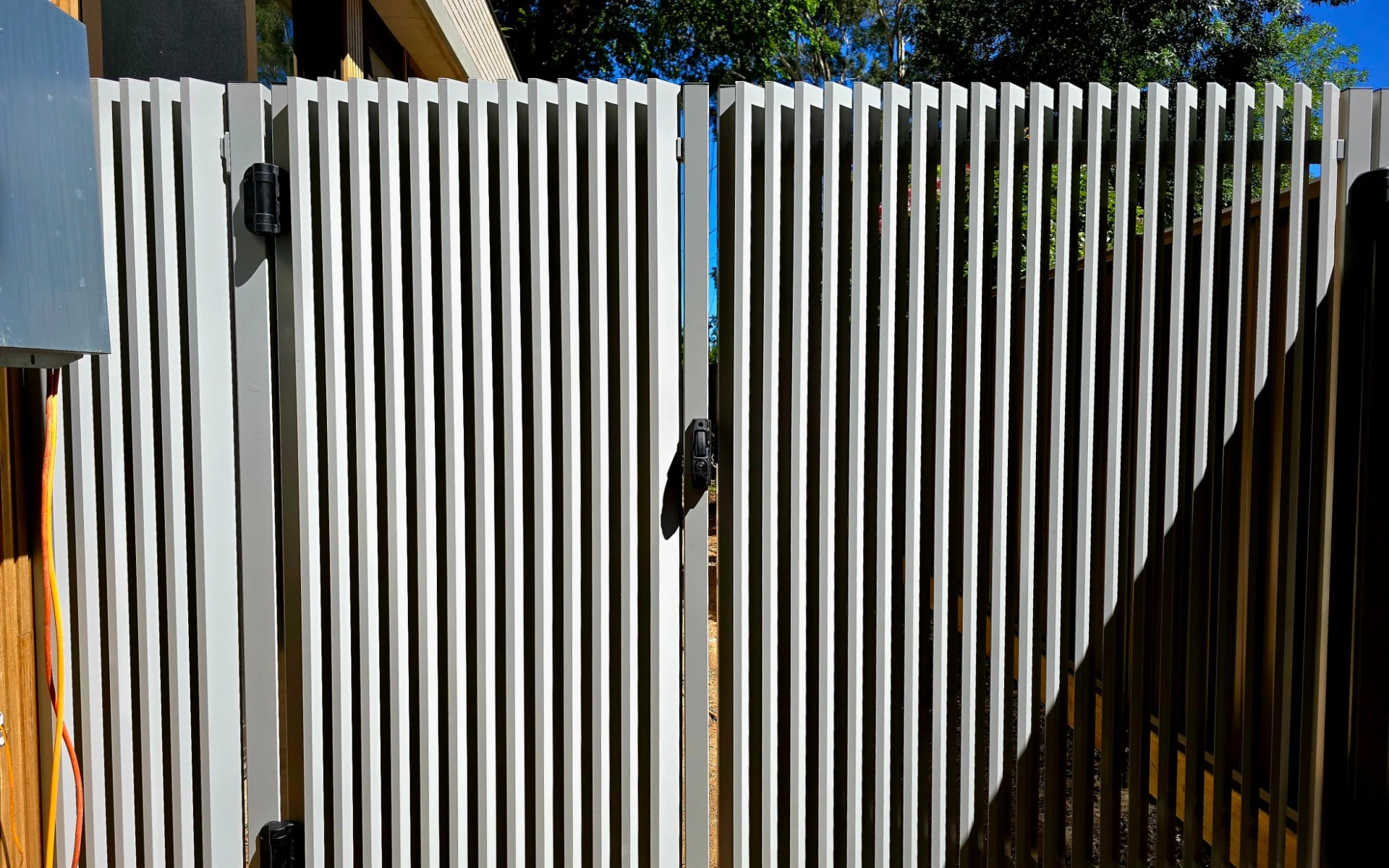 Residential White Louvre Gate Canberra project record in Deakin ACT