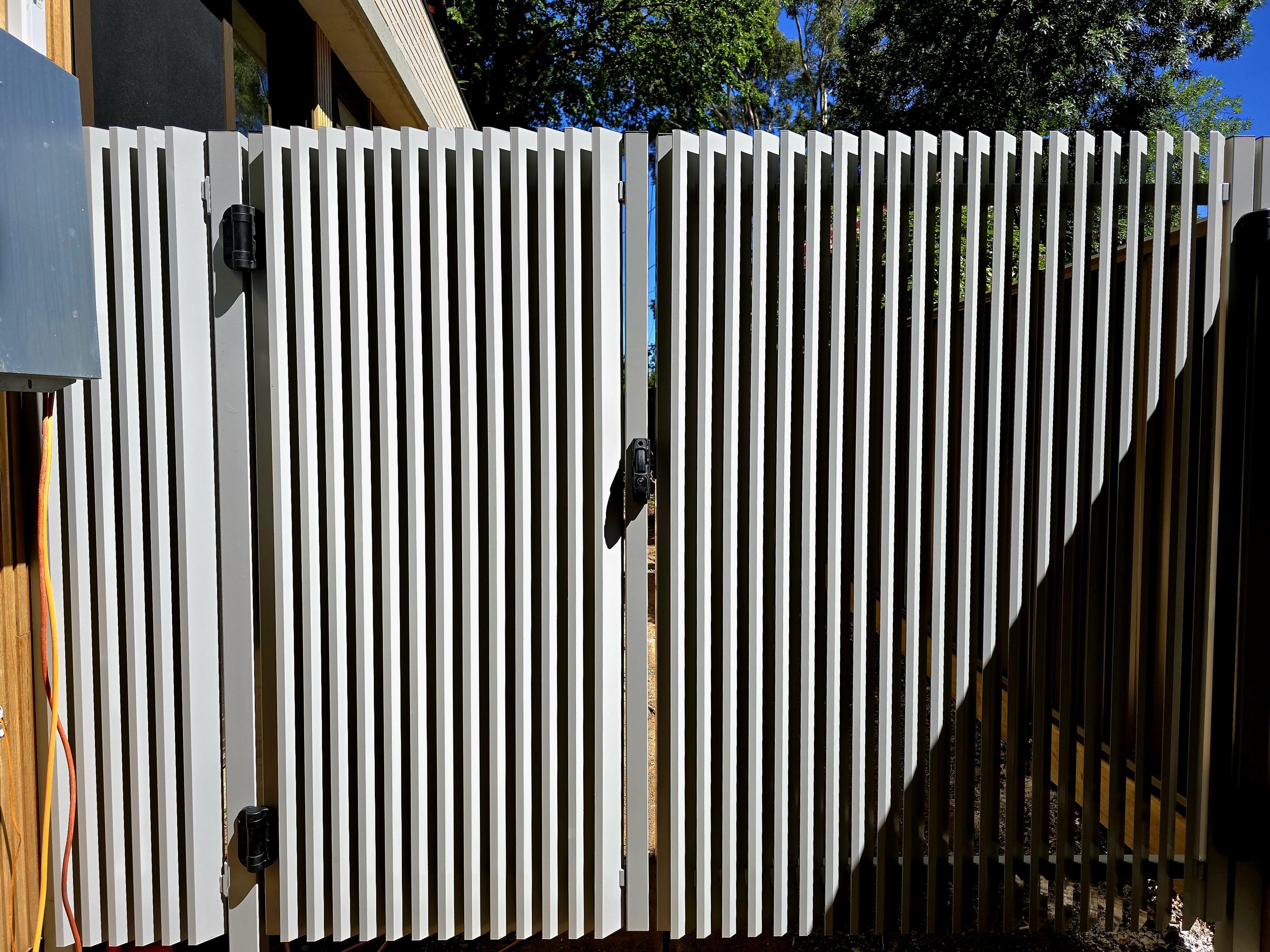 Residential White Louvre Gate Canberra project record in Deakin ACT