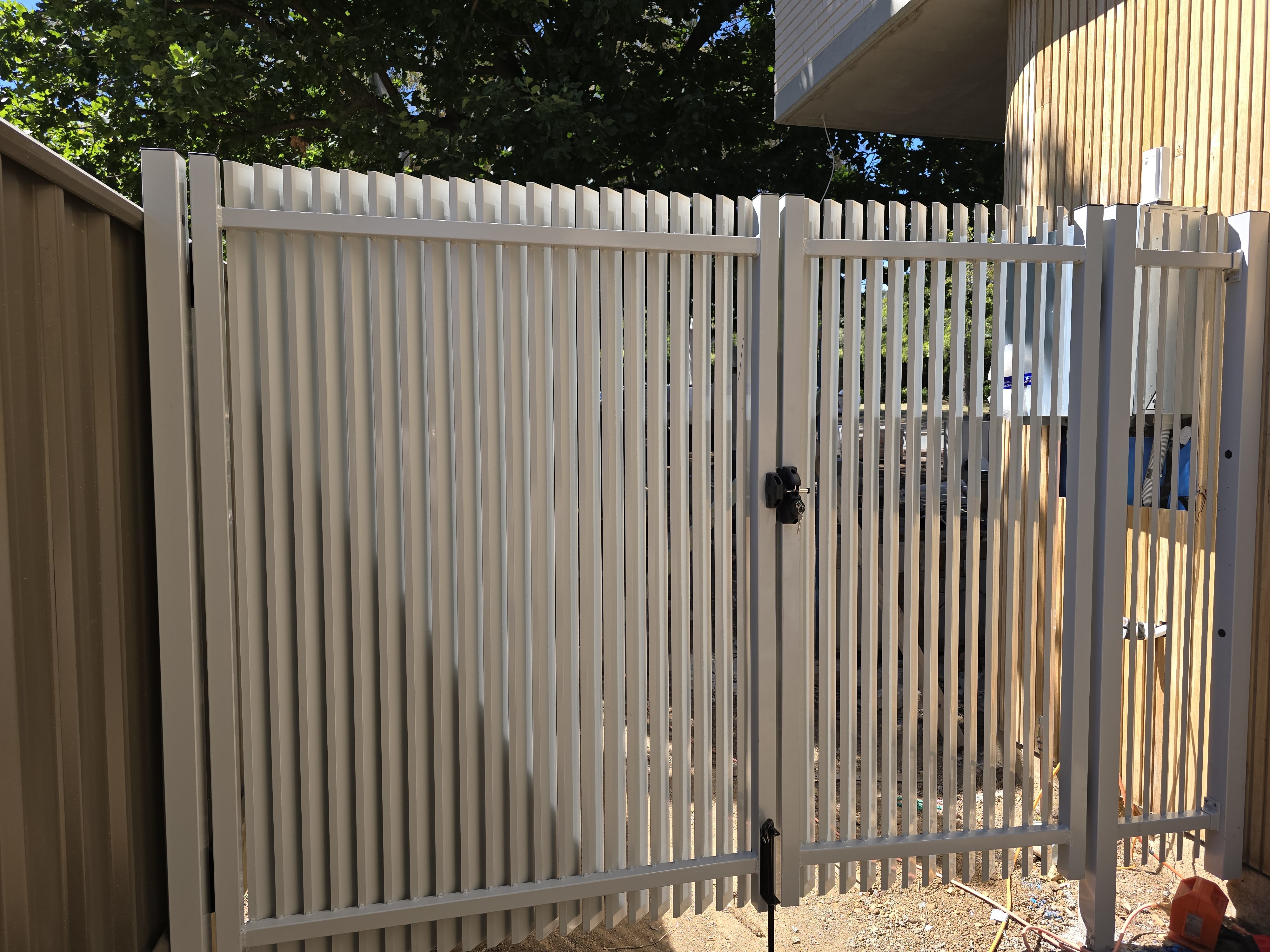 Residential White Louvre Gate Canberra project record in Deakin ACT