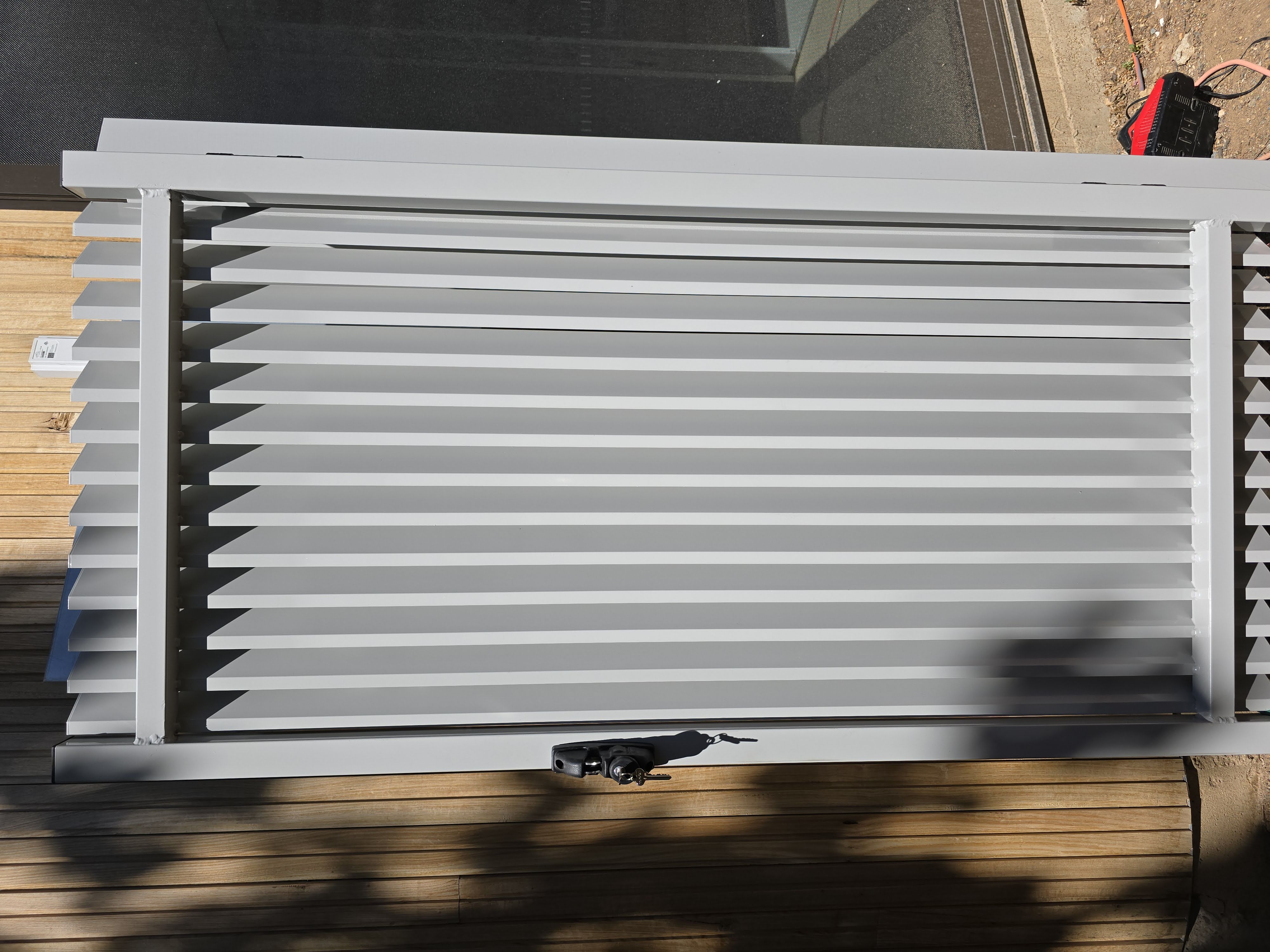 Residential White Louvre Gate Canberra project record in Deakin ACT