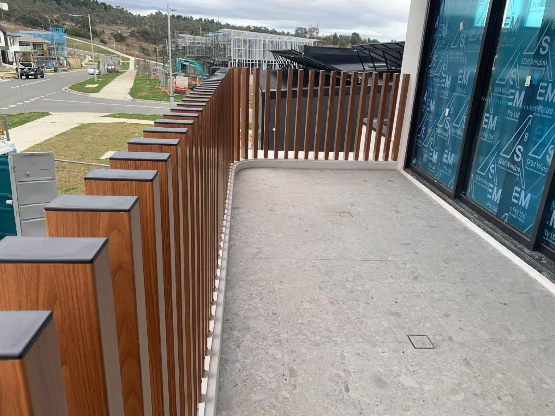 Close view of Heriton aluminium batten profile and finish