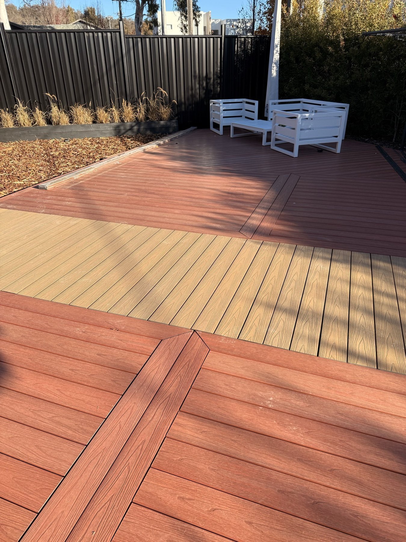 WPC decking installed as an outdoor floor surface